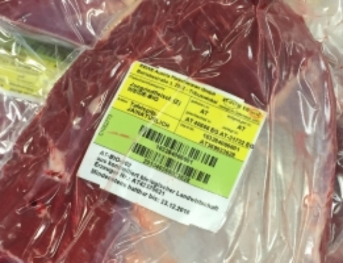 Fleisch-Kennzeichnungsetikett von Bizerba